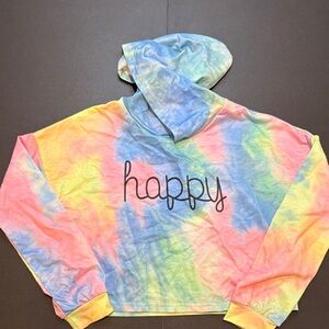 SHEIN Happy Tie-Dye Hoodie